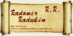 Radomir Radukin vizit kartica